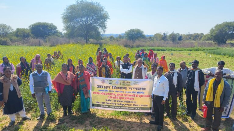 कृषि विज्ञान केन्द्र में दो दिवसीय प्रशिक्षण सम्पन्न – मण्‍डला