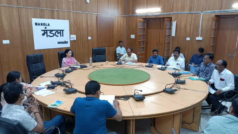 कलेक्टर ने की सड़क निर्माण के कार्यों की समीक्षा (मण्‍डला समाचार)