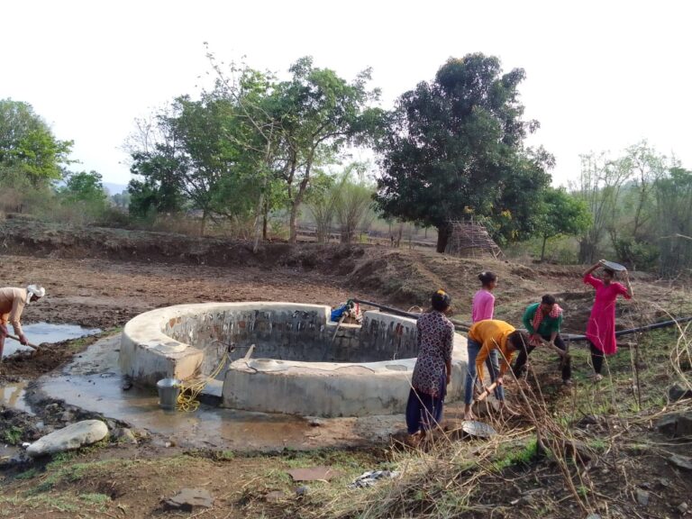 बरौंची में कंटूर ट्रेंच का कार्य प्रगतिरत (मण्‍डला समाचार)
