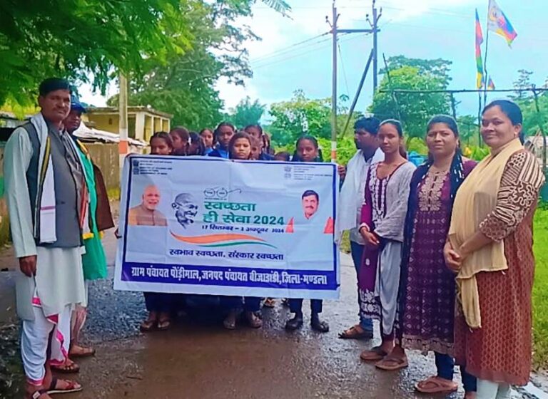 पोंडीमाल में स्वच्छता ही सेवा अभियान के तहत रैली निकाली गई