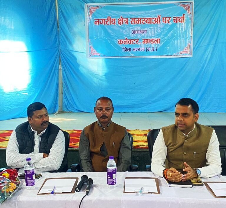 कलेक्टर ने की नगरीय क्षेत्र की समस्या पर चर्चा