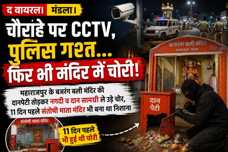 चौराहे पर सीसीटीवी, पुलिस गश्त… फिर भी मंदिर में चोरी!